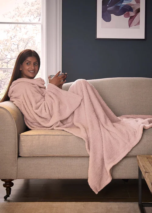 Silentnight Pink Snugsie Blanket Image 2