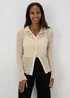 Cream Lace Knit Shirt - Size 8 Image 1