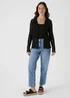 Black Open Knit Shirt - Size 8 Image 4