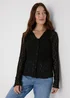 Black Open Knit Shirt - Size 8 Image 1