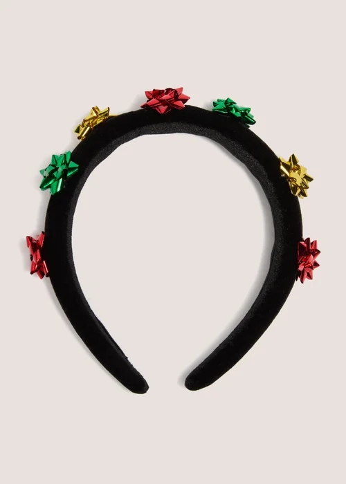 Black Christmas Present Headband - One Size Image 1