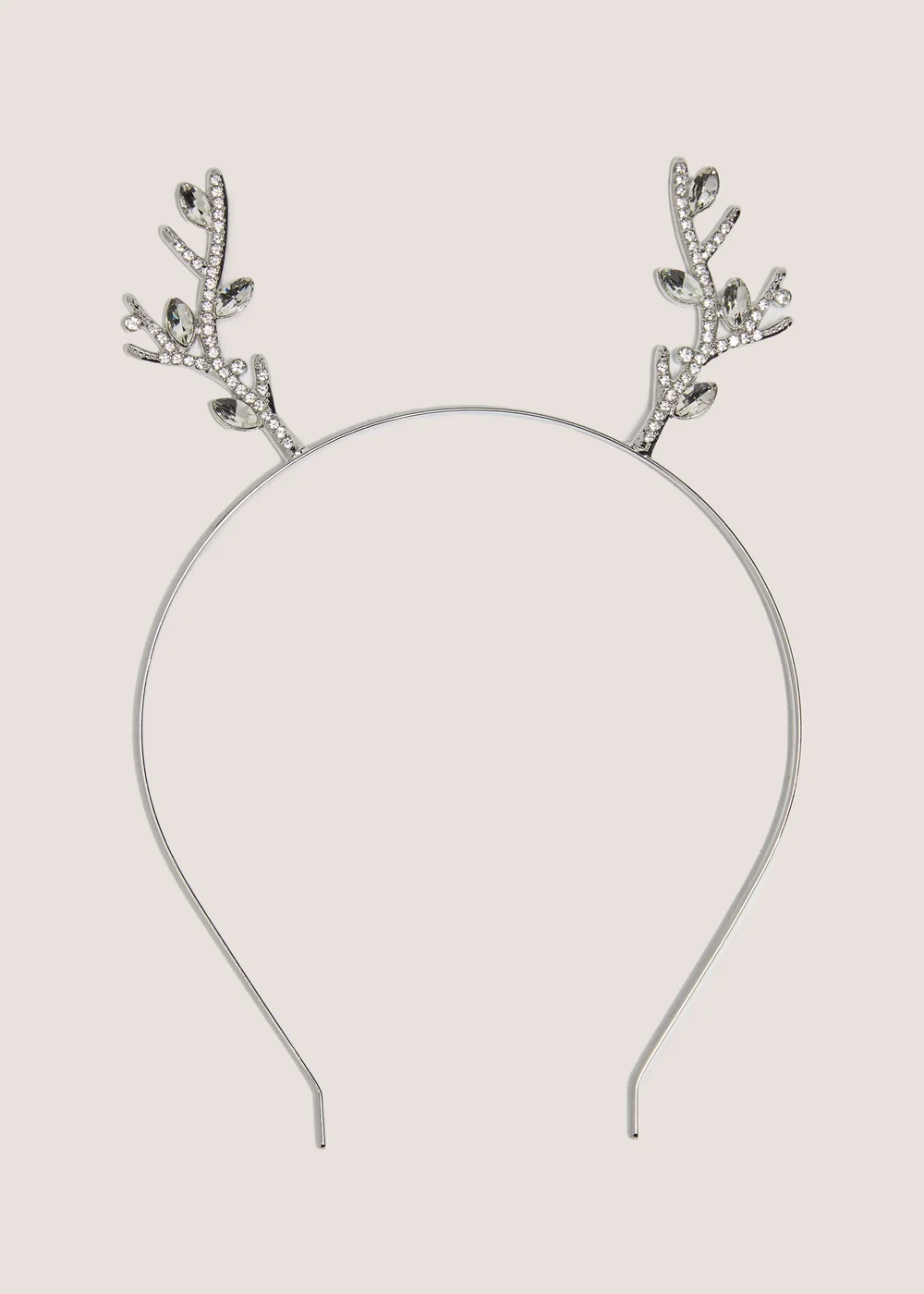 Silver Reindeer Headband - One Size Image 1