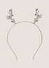 Silver Reindeer Headband - One Size Image 1