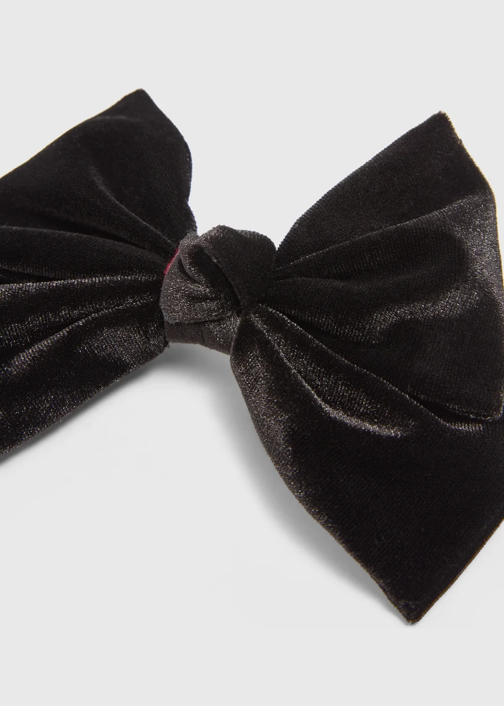 Black Velour Bow Clip - One Size Image 2