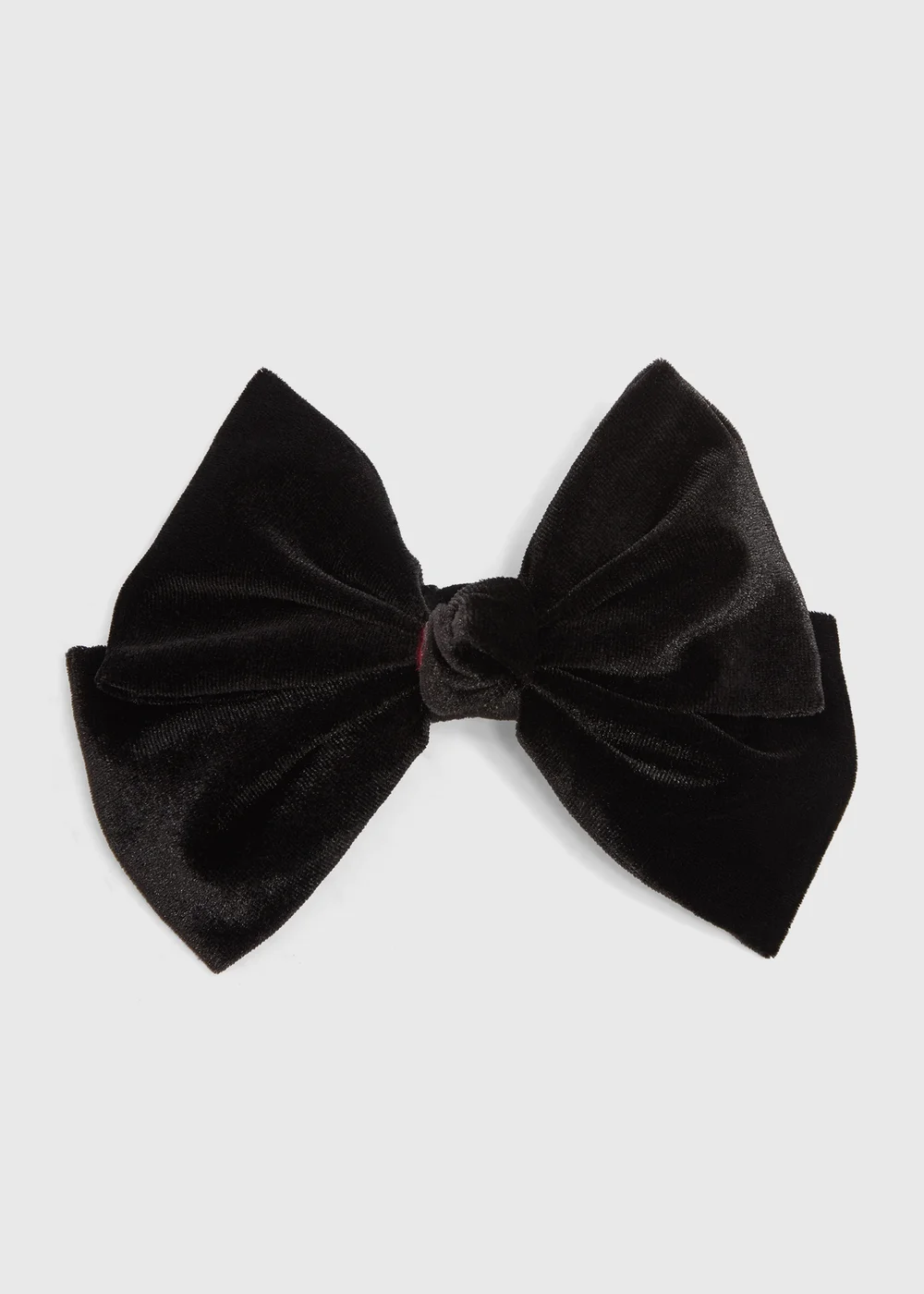 Black Velour Bow Clip - One Size Image 1
