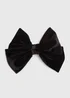 Black Velour Bow Clip - One Size Image 1