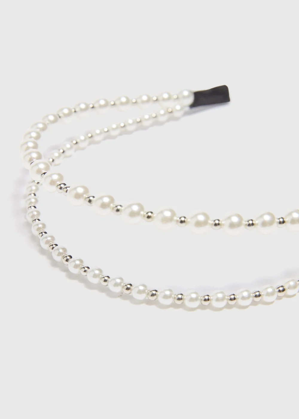 White Pearl Headband - One Size Image 2