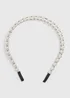 White Pearl Headband - One Size Image 1