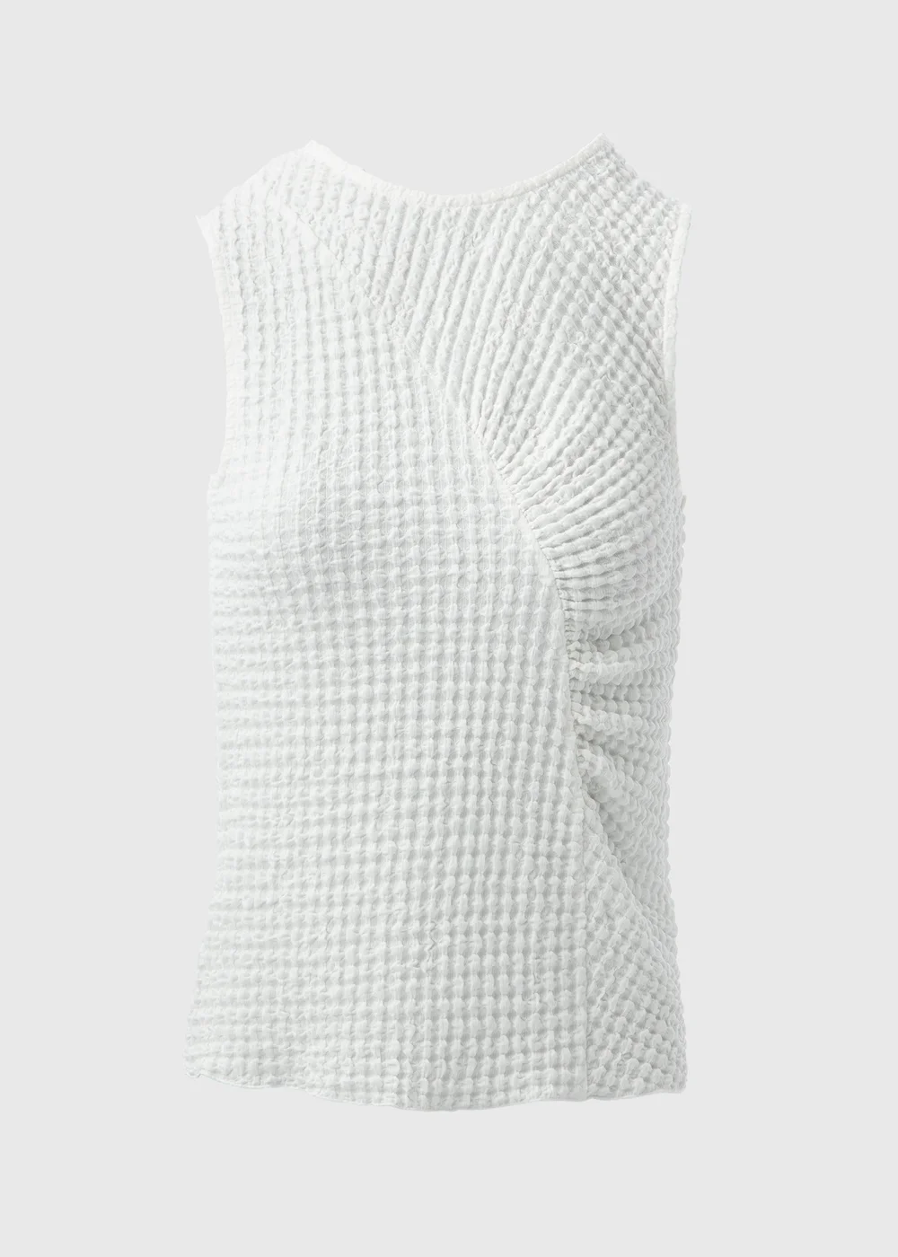 White Textured Vest - Size 8 Image 5