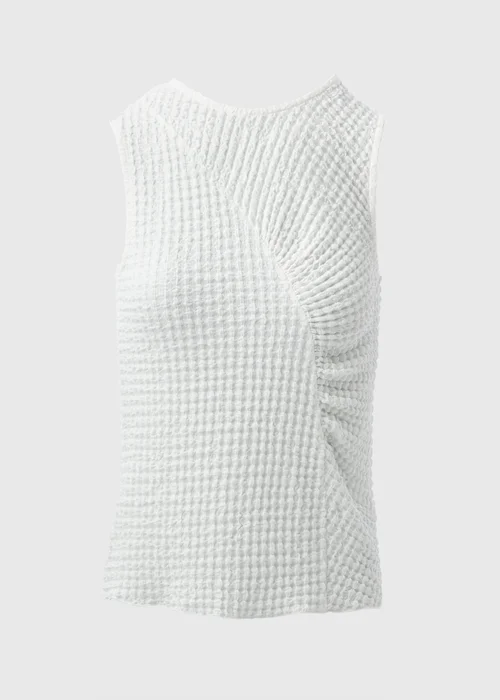 White Textured Vest - Size 8 Image 5