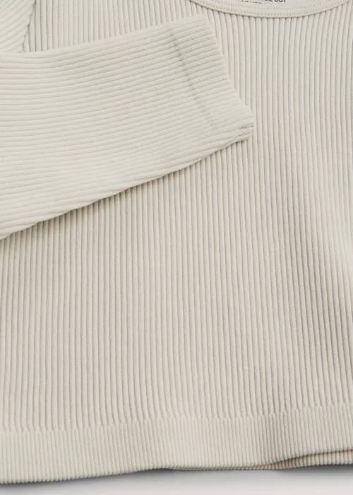 Girls Cream Seamless Long Sleeve Top (7-15yrs) - S Image 2