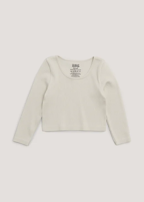 Girls Cream Seamless Long Sleeve Top (7-15yrs) - S Image 1