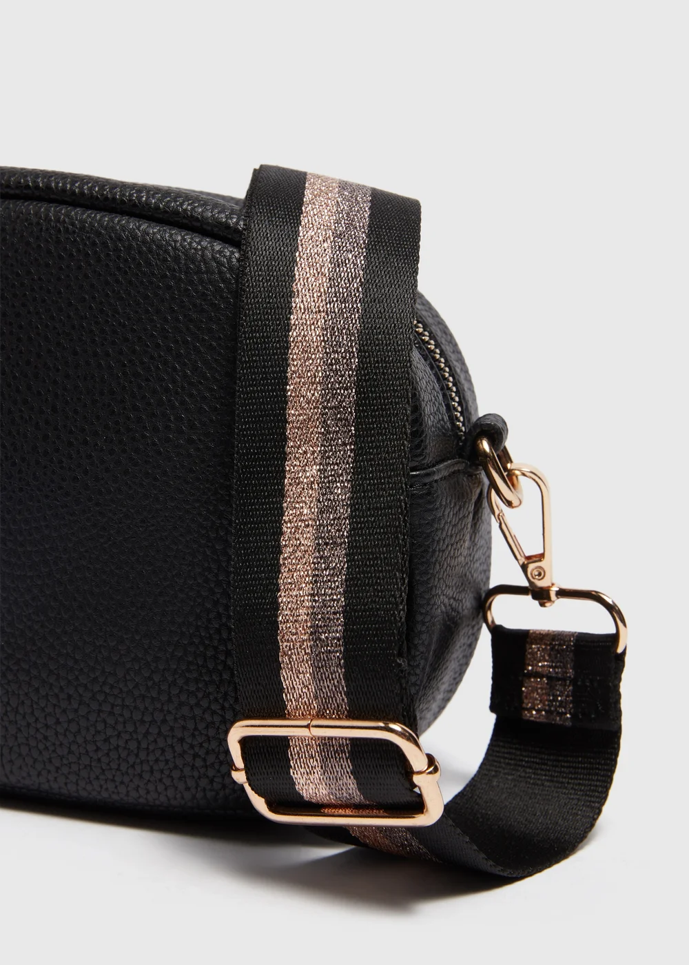 Black Stripe Bag Strap - One Size Image 2
