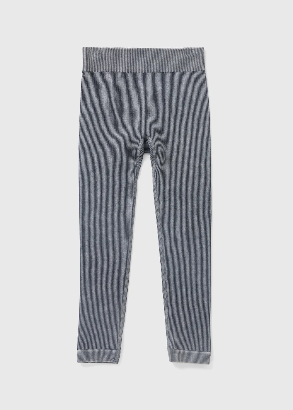 Girls Grey Acid Wash Seamless Leggings (7-15yrs) - M Image 1