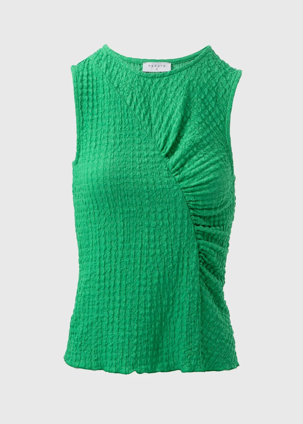 Green Seam Detail Textured Vest - 8 Image 5