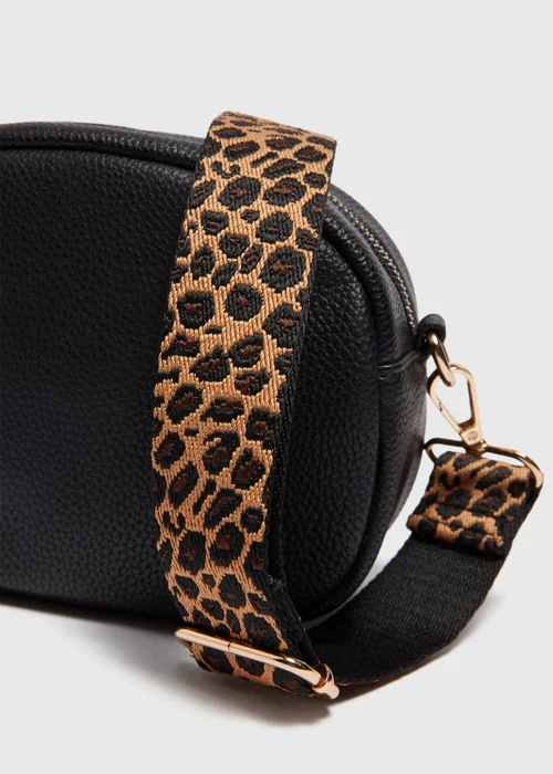 Brown Leopard Bag Strap - One Size Image 2