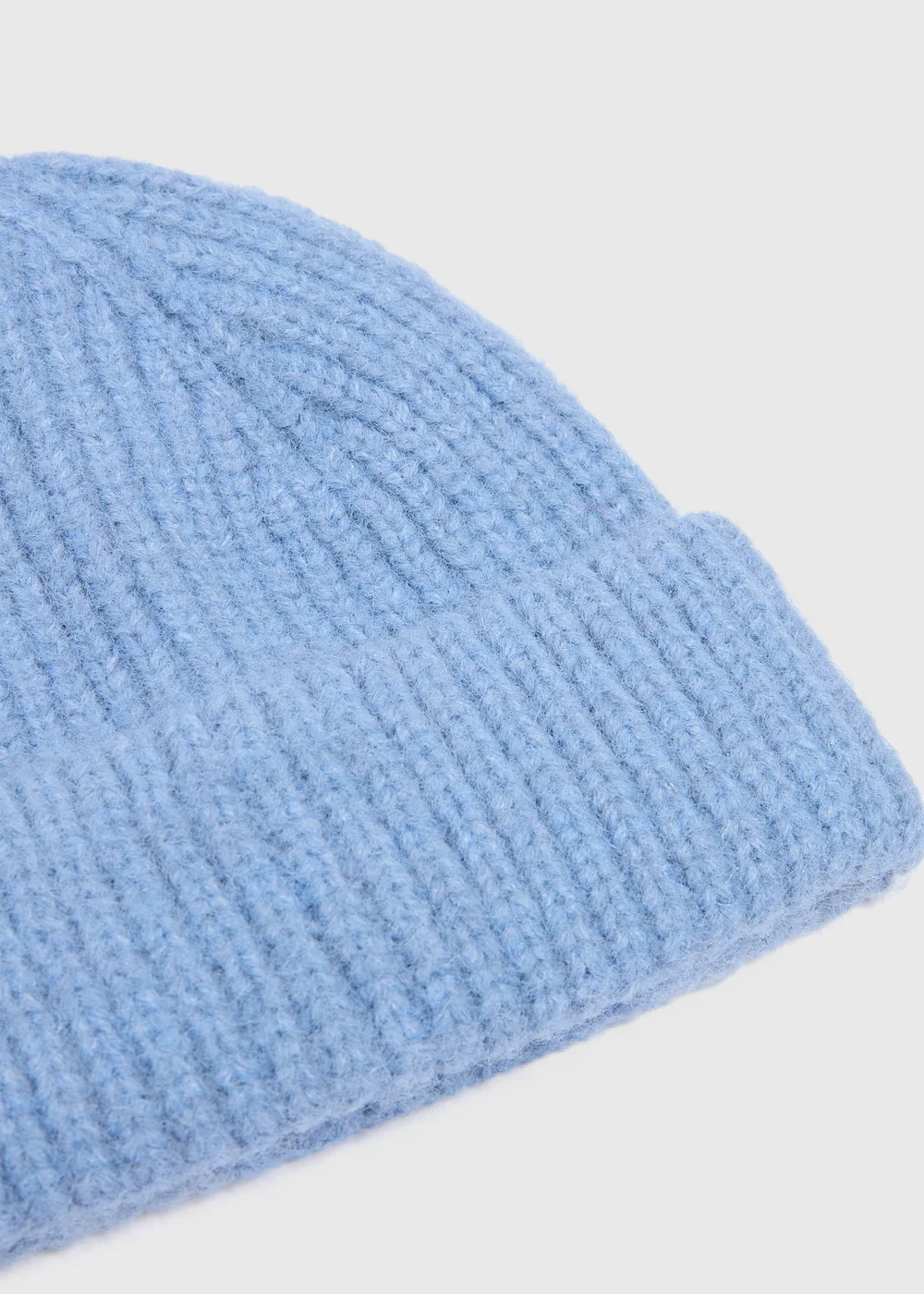 Blue Ribbed Beanie - One Size Image 2