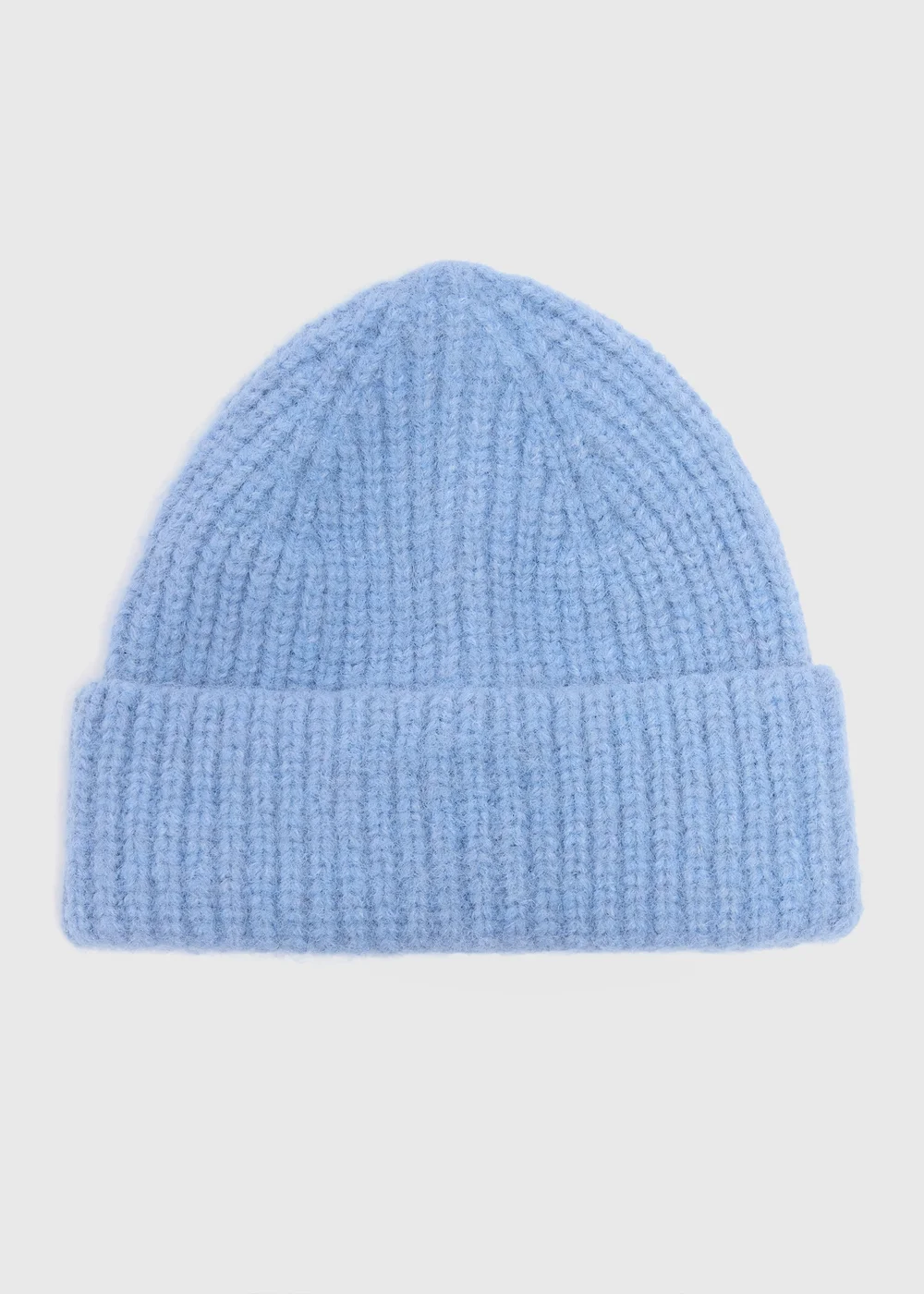 Blue Ribbed Beanie - One Size Image 1