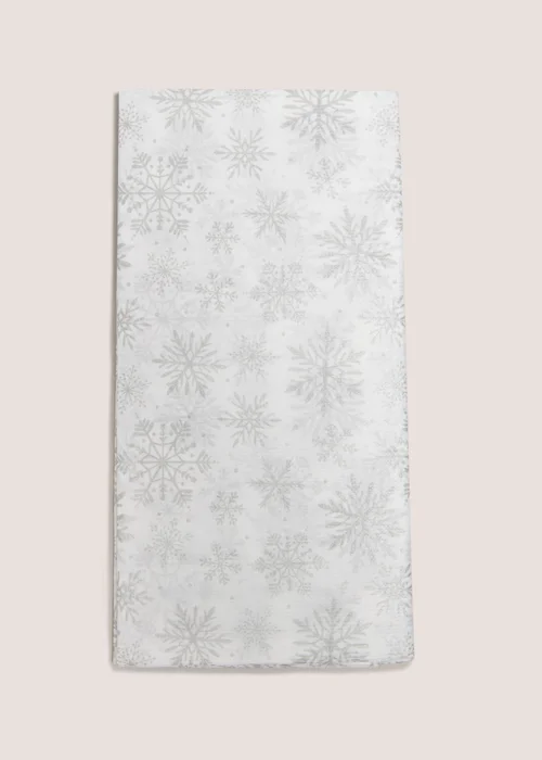 Wondrous Snowflake Paper Tablecloth Image 1