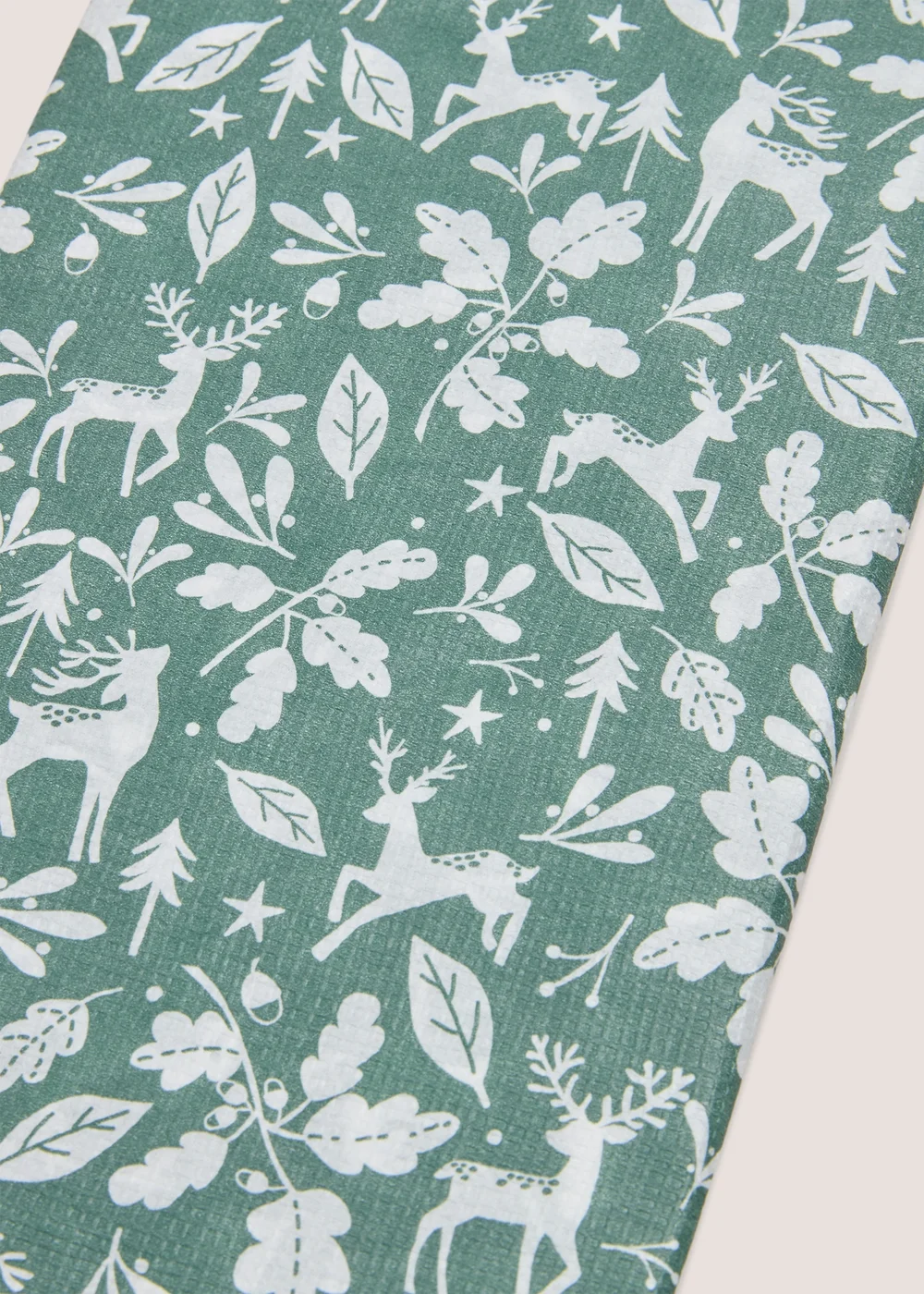 Winter Poem Green Stag Tablecloth Image 2