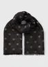 Black Star Woven Scarf - One Size Image 1