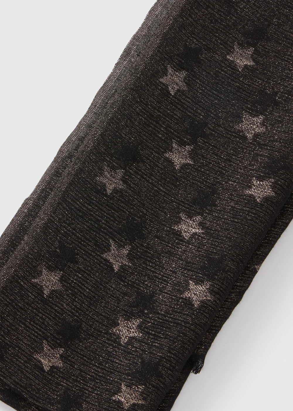Black Star Woven Scarf - One Size Image 2