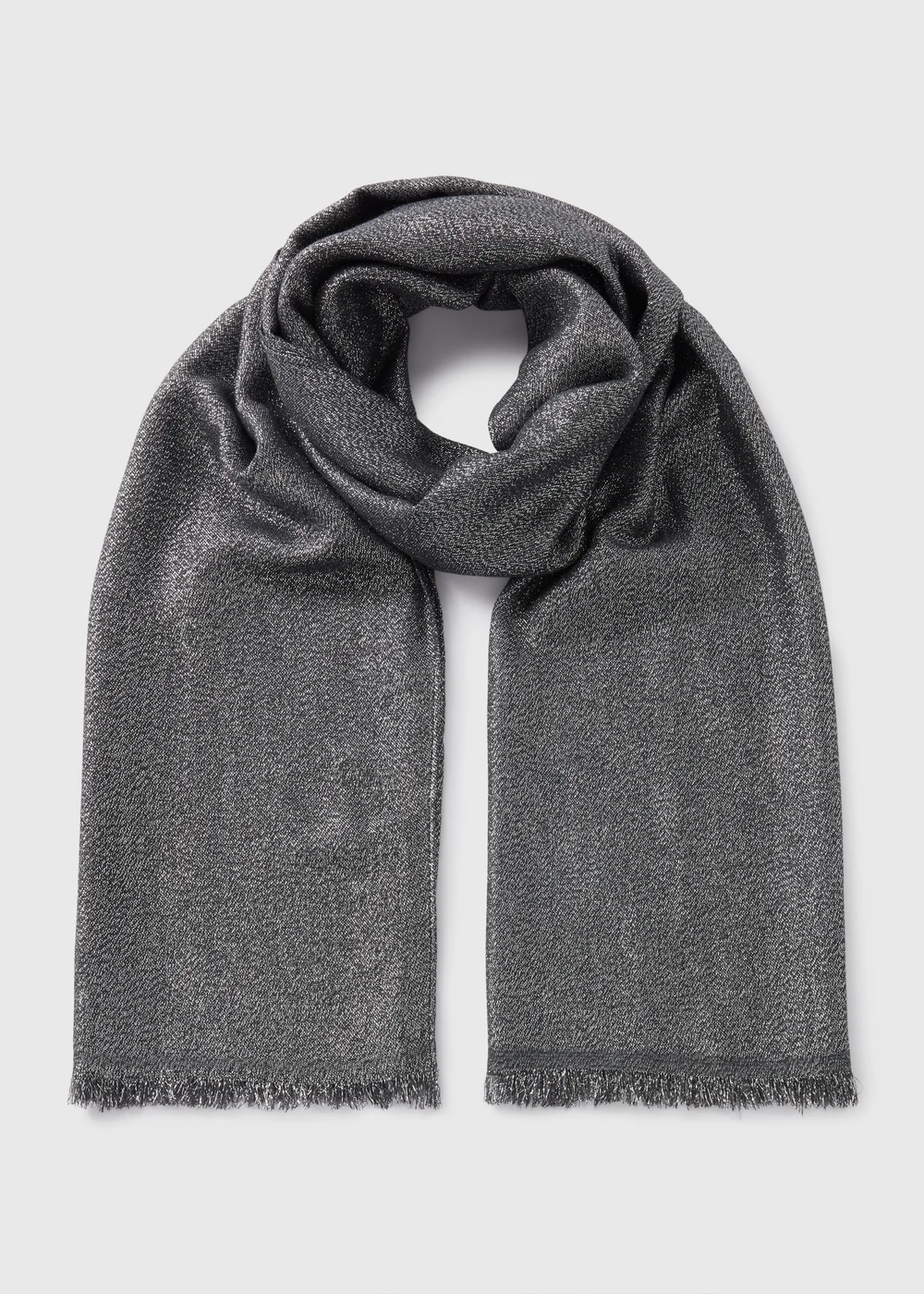 Pewter Woven Scarf - One Size Image 1