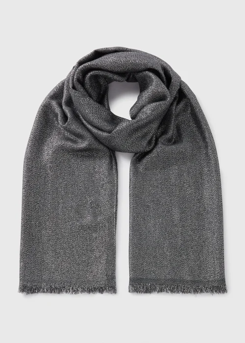 Pewter Woven Scarf - One Size Image 1