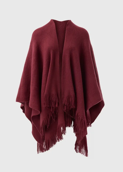 Burgundy Shawl - One Size Image 4