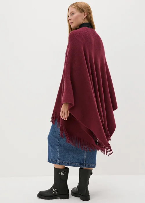 Burgundy Shawl - One Size Image 3