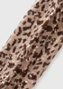 Brown Gold Foil Leopard Woven Scarf - One Size Image 2
