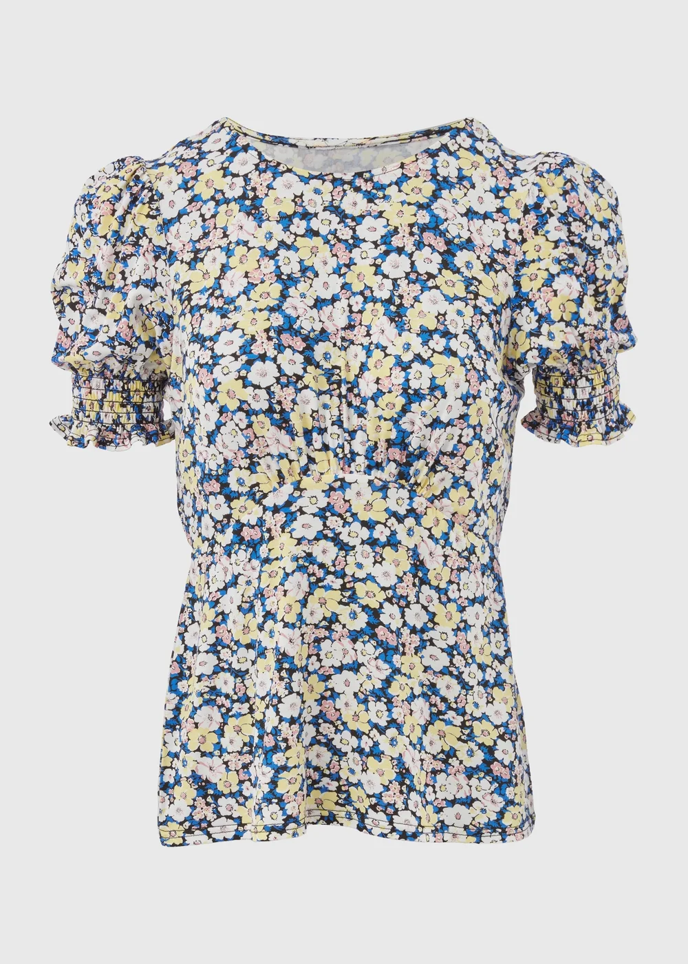 Multicoloured Shirred Cuff Jersey Top - Size 8 Image 5