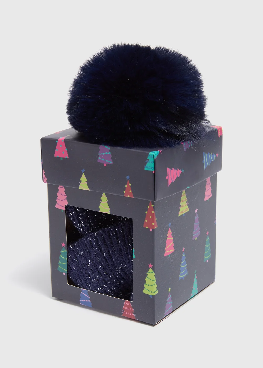 Navy Sparkle Beanie In A Box - One Size Image 1