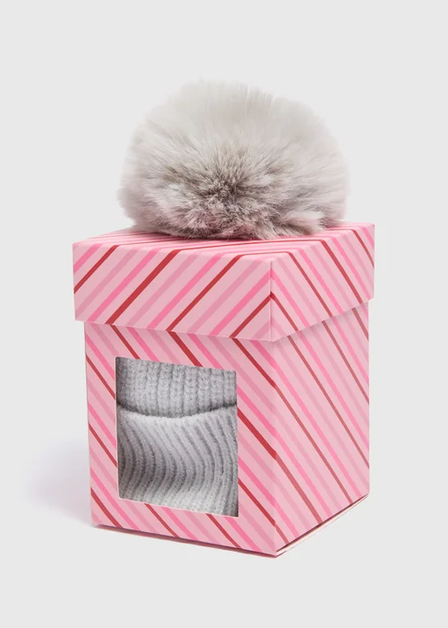 Grey Beanie In A Box - One Size Image 1