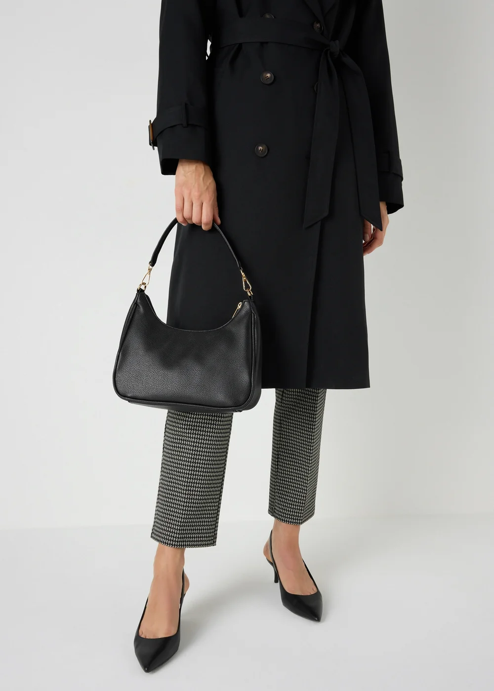 Black Shoulder Bag - One Size Image 1