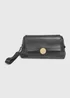 Black Oversized Hardware Detail Clutch - One Size Image 1