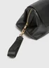 Black Oversized Hardware Detail Clutch - One Size Image 2