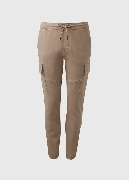 Khaki Knitted Cargo Trousers - 30 Waist Regular Image 5