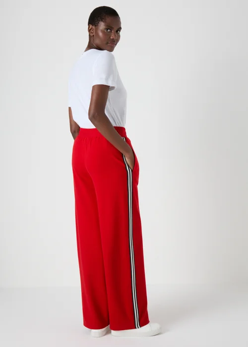 Red Side Stripe Wide Leg Trousers - 8 Image 2