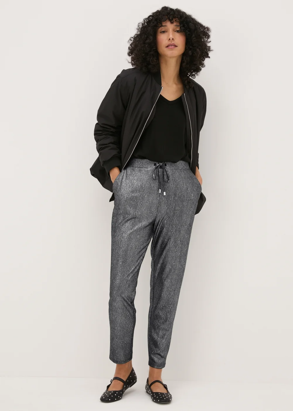 Silver Sparkle Harem Trousers - 8 Image 1