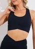 In The Style Black Cross Over Sports Bra - Size 8 Image 4