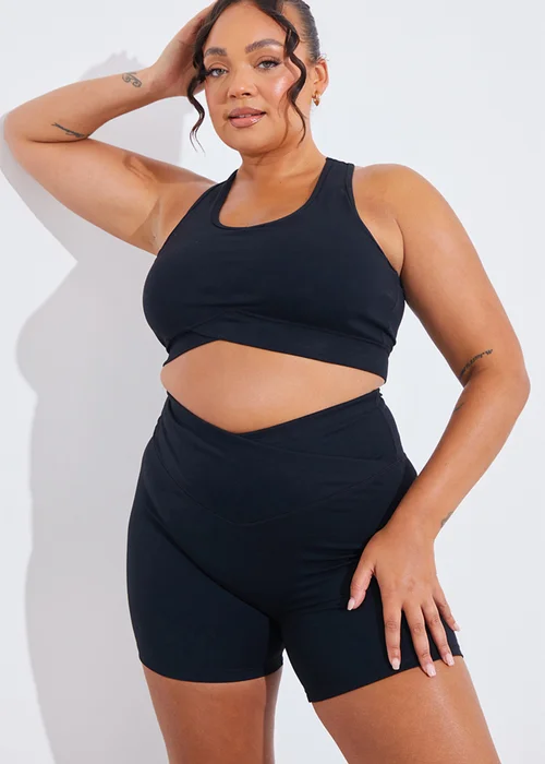 In The Style Black Cross Over Sports Bra - Size 8 Image 6