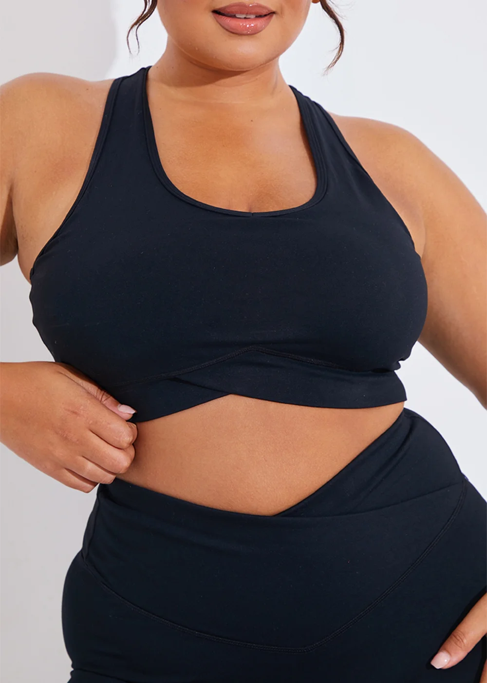 In The Style Black Cross Over Sports Bra - Size 8 Image 9