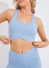 In The Style Blue Cross Over Sports Bra - Size 8 Image 4