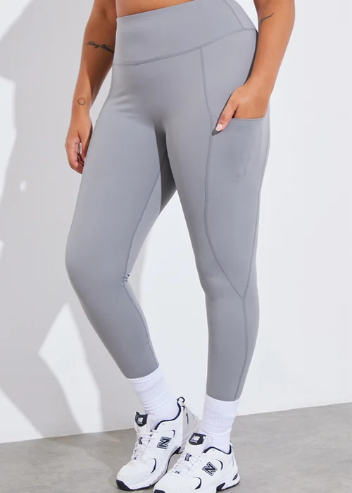 In The Style Grey Seam Detail Leggings - 16 Image 7