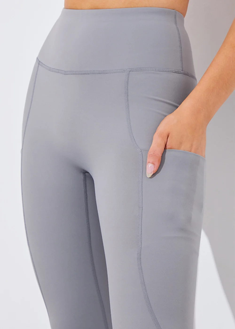 In The Style Grey Seam Detail Leggings - 16 Image 3