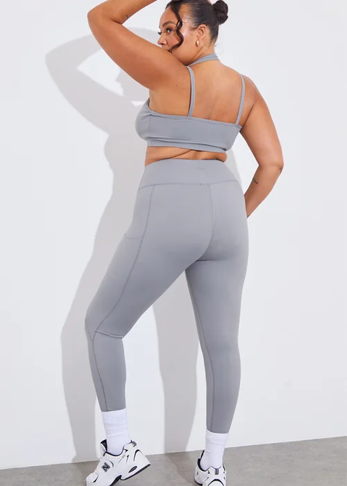 In The Style Grey Seam Detail Leggings - 16 Image 8