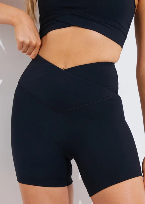 In The Style Black Cross Over Sports Shorts - 26 Image 5