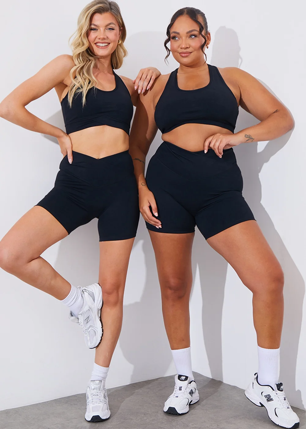 In The Style Black Cross Over Sports Shorts - 26 Image 1