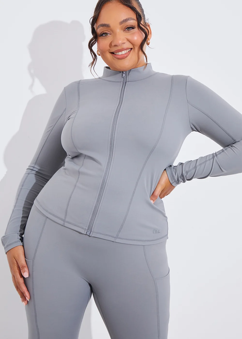 In The Style Grey Seam Detail Jacket - Size 8 Image 7